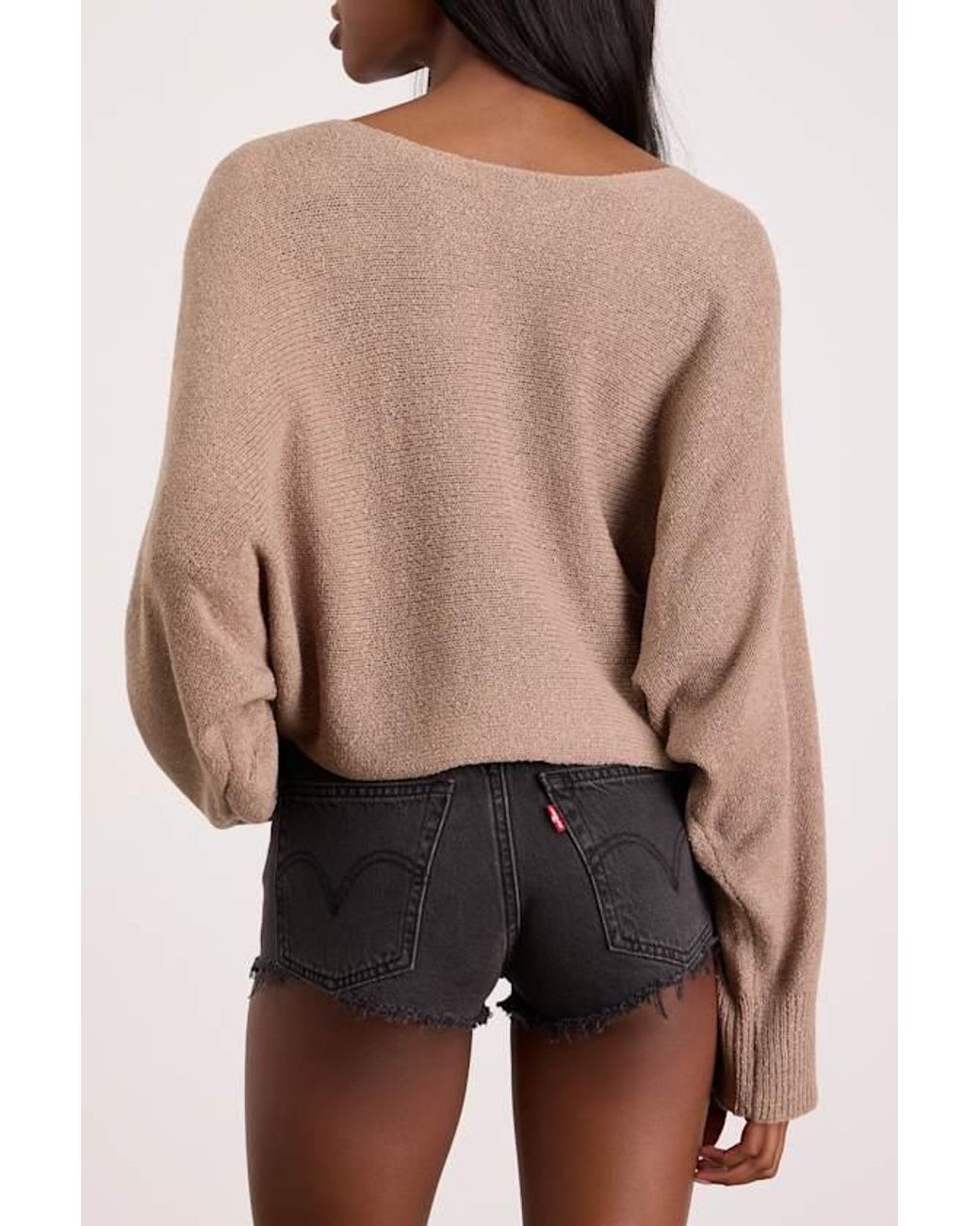Lulus Natural Jaylin Boat Neck Pullover Sweater