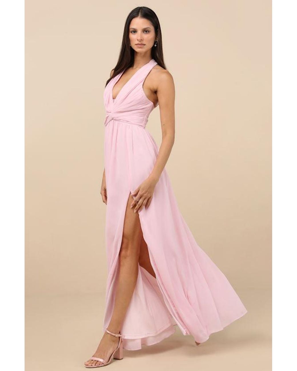 pink dress lulus Light Pink Strapless Tiered Maxi Dress | Womens | X-Small | 100% Polyester | Lulus | Homecoming
