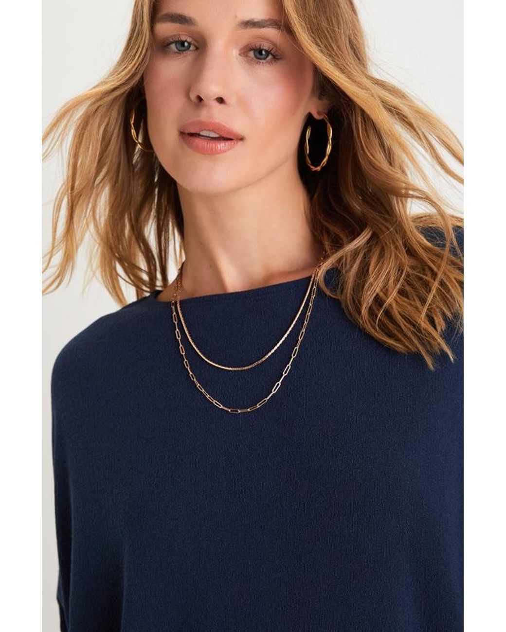 Lulus Basics Blue Verla Dolman Sleeve Sweater Top