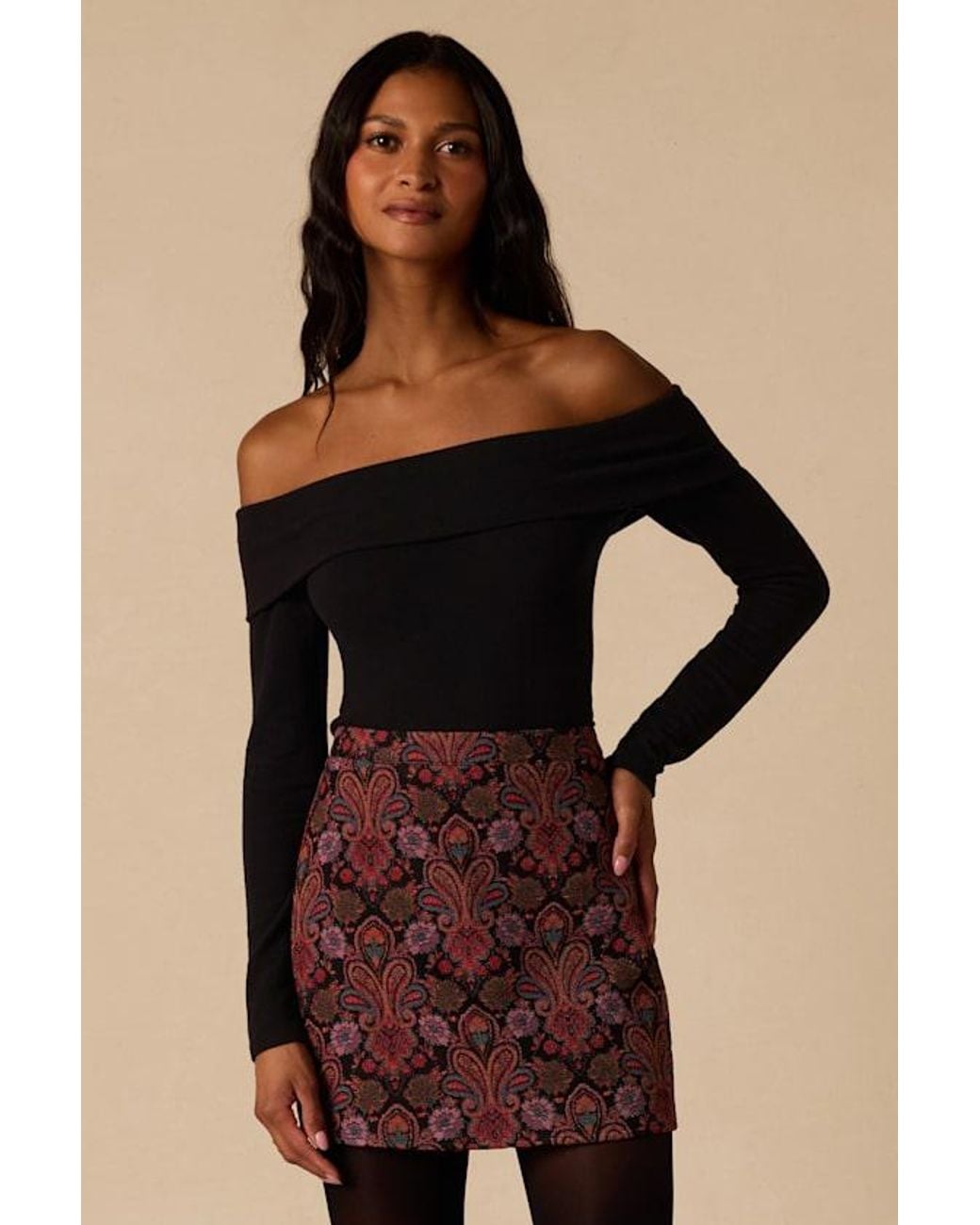 Lulus Black Sanford Multi Mini Skirt