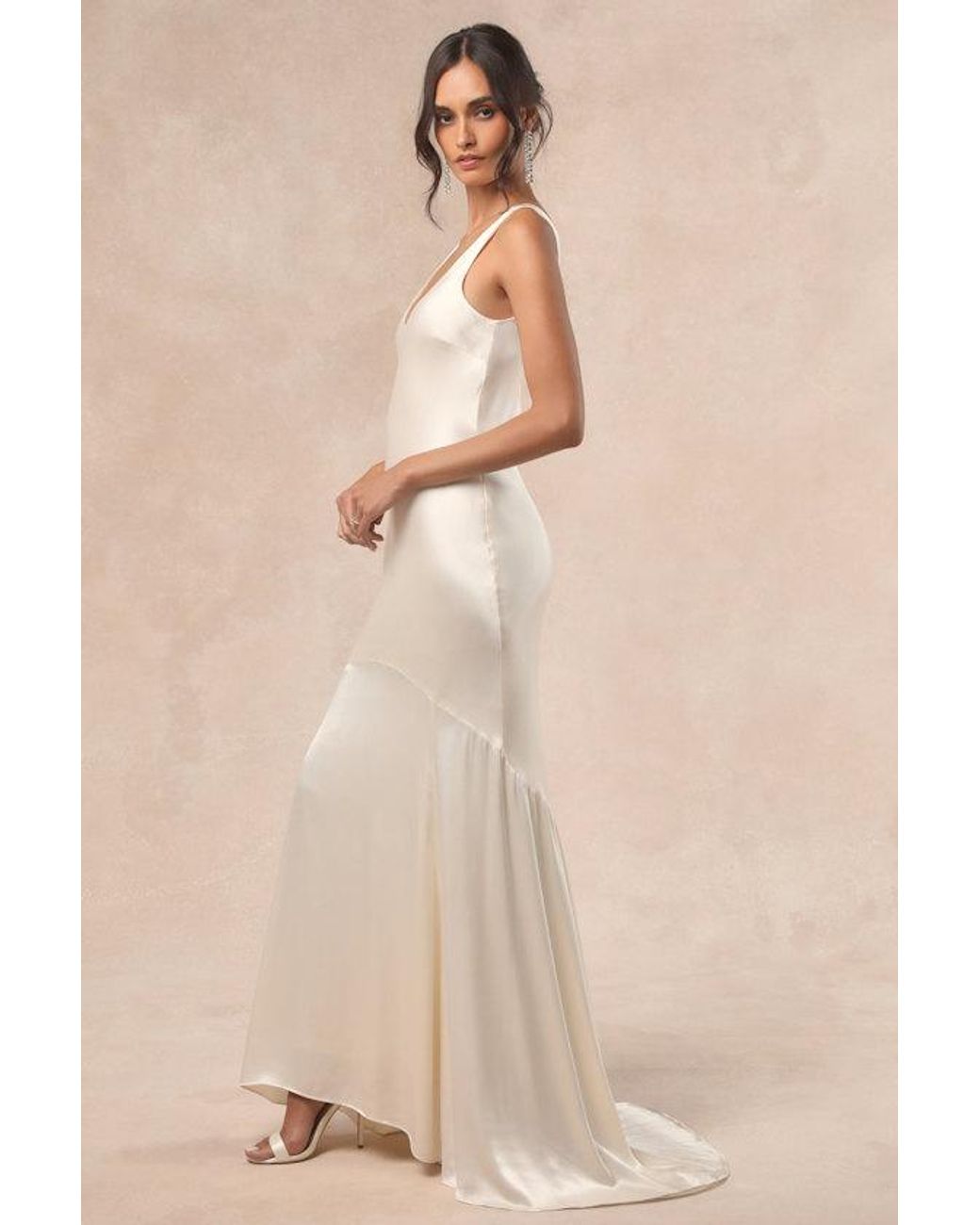 Lulus Natural Love All Of Me Satin Maxi Dress