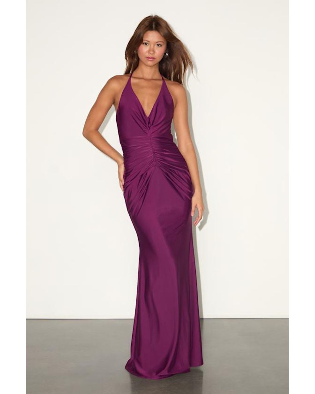 strapless open back dress Violette Bubble Hem Maxi Dress | Pastel Pink main image 0