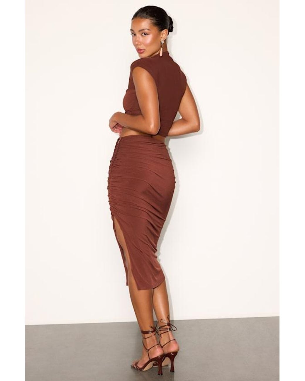 Lulus Red Kiara Mesh Two-Piece Midi Dress