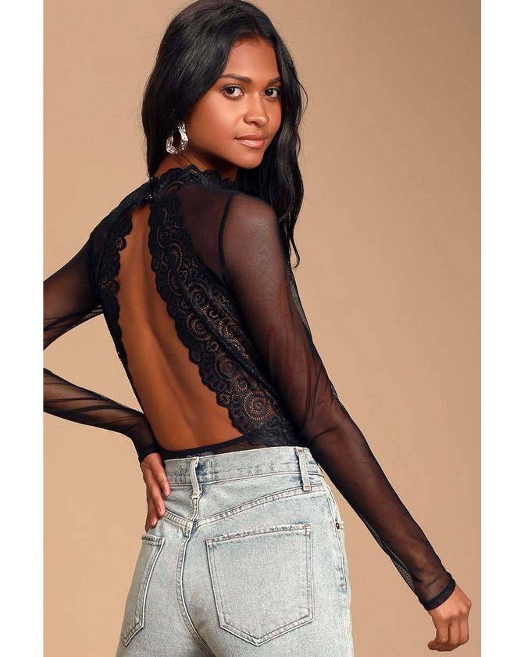 Lace bodysuit top on sale