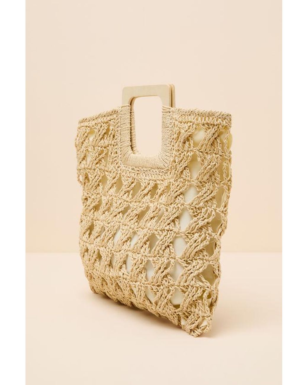 Lulus Brown Kenley Raffia Tote Bag