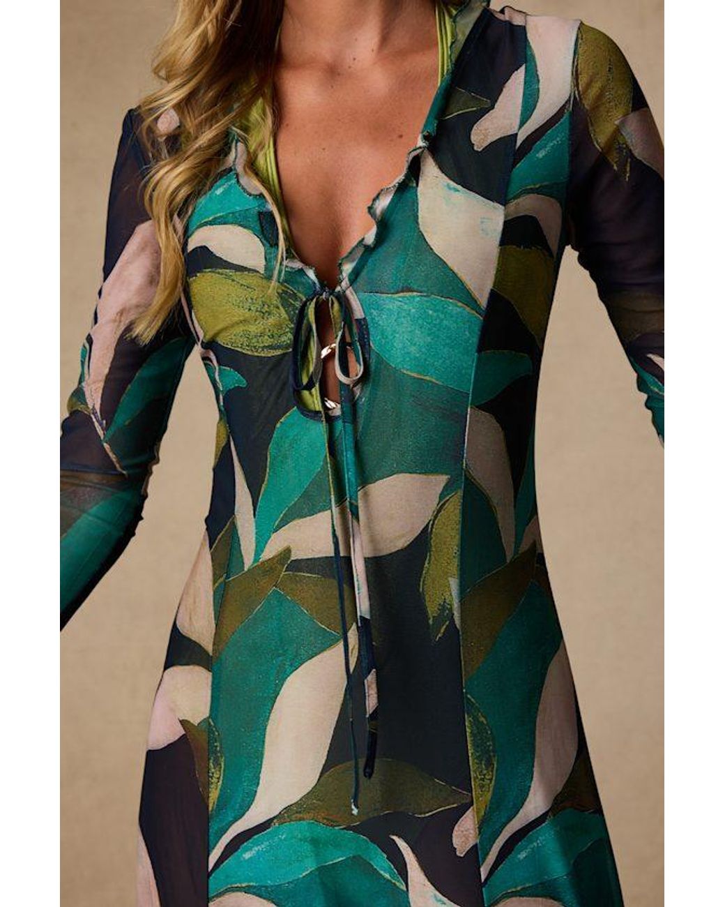Lulus Blue Nonah Multi Mesh Maxi Swim Cover-Up