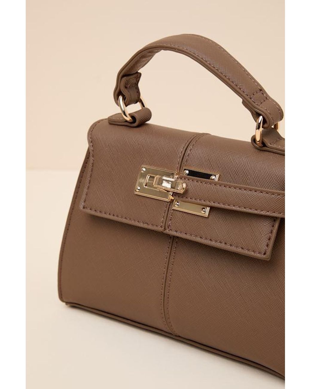 Lulus Brown Wallace Top Handle Handbag