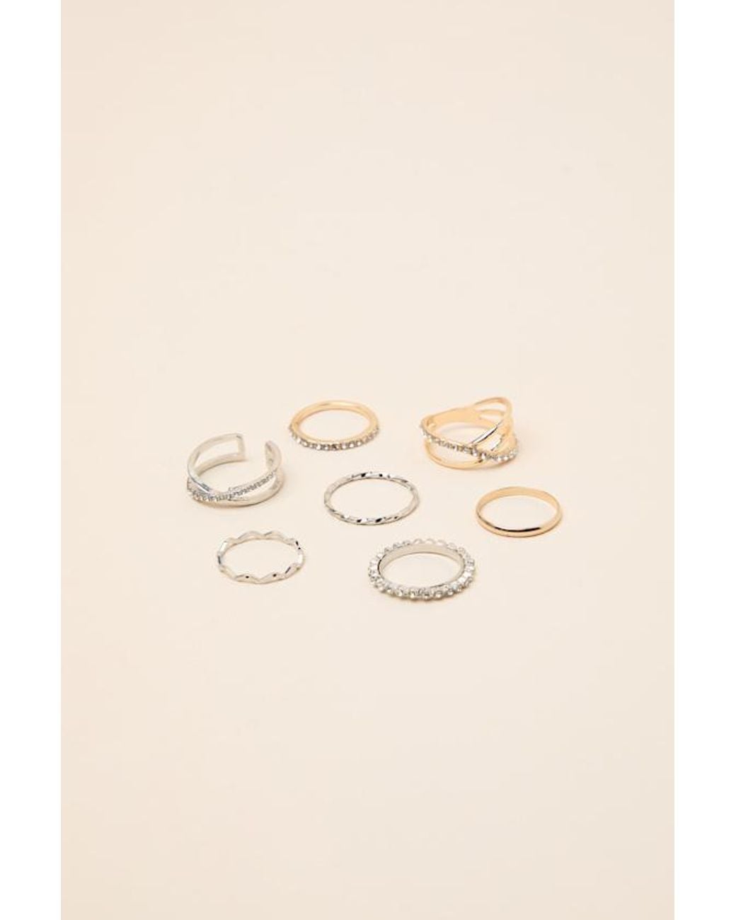 Lulus Brown Montrose & 8-Pc Ring Set