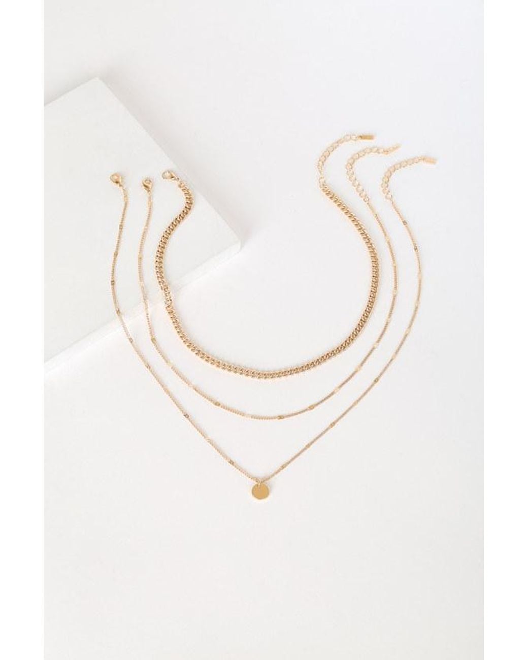 Lulus Brown Three-Way Tie Necklace Set