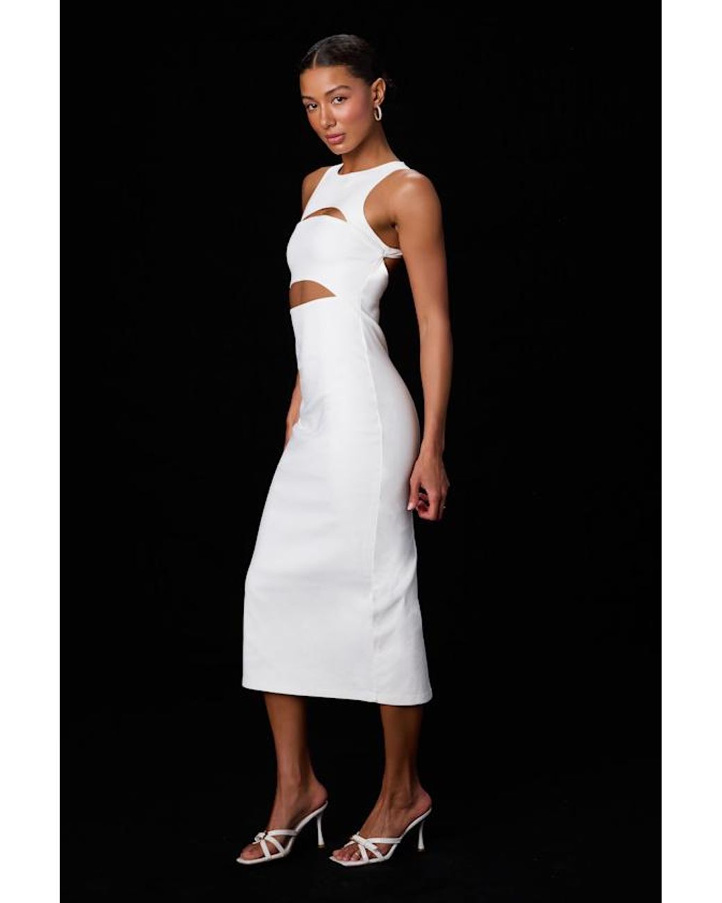 Lulus Black Brenda Cutout Bodycon Midi Dress