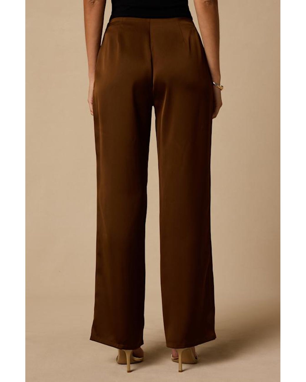 Lulus Natural Winona Satin Pants