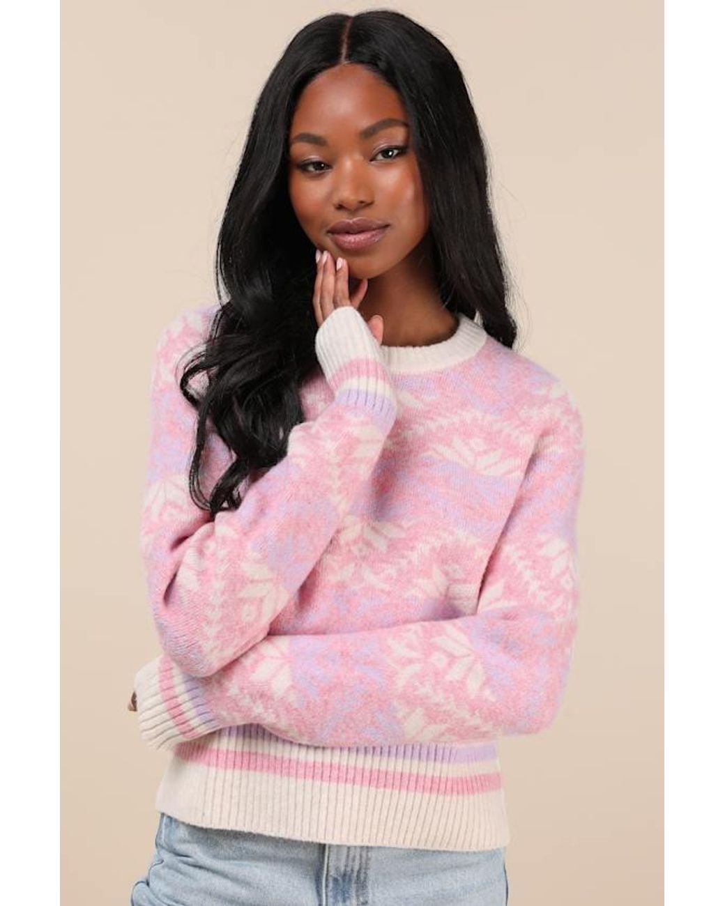 Lulus Brown Delightful Weather And Pullover Sweater