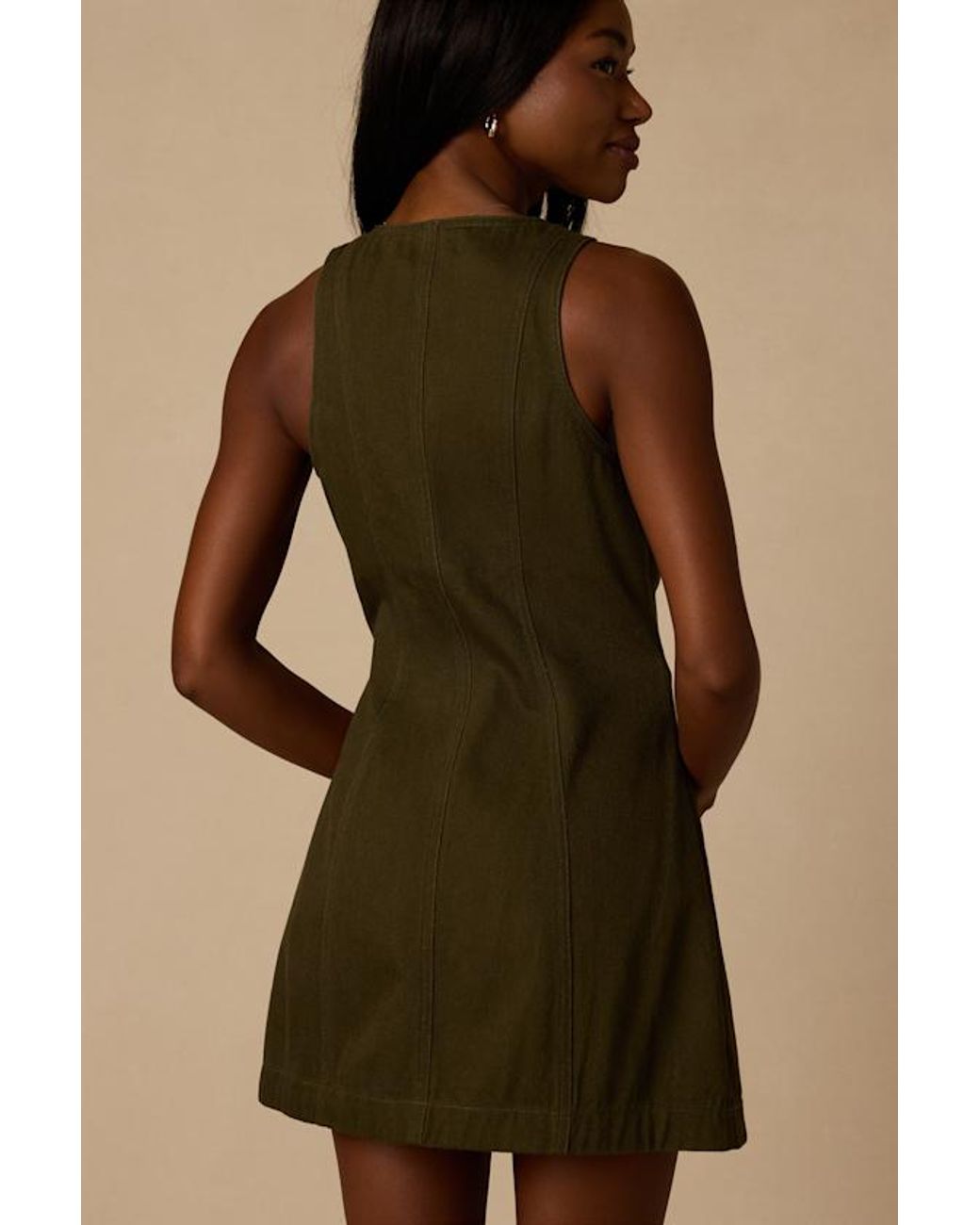 Lulus Brown Didi Dark Denim Wrap Mini Dress