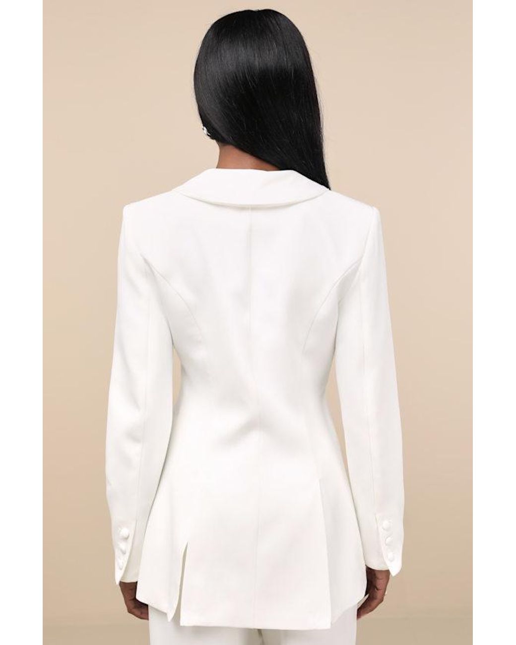 Elliatt Natural Florence Button-Front Blazer