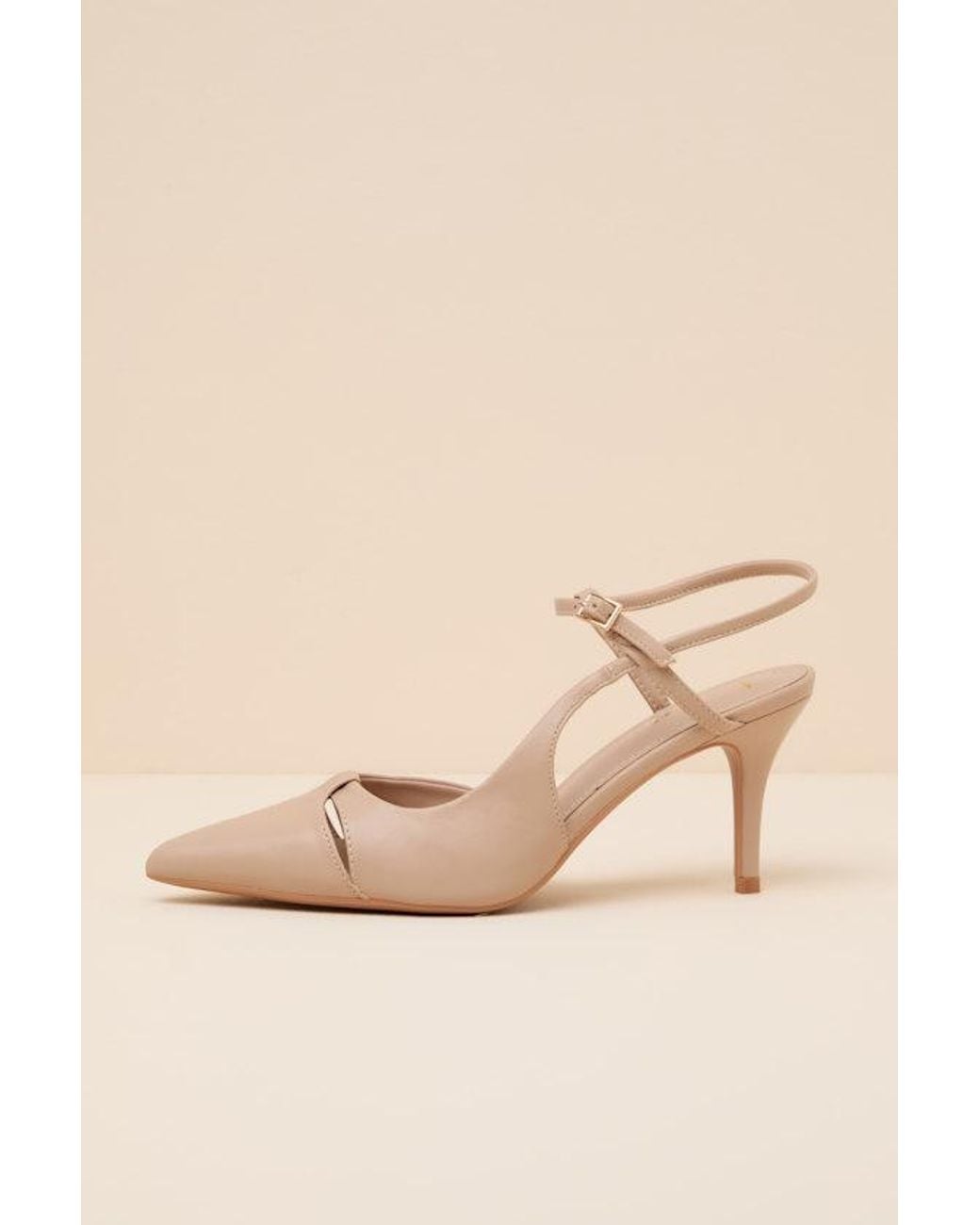 Lulus Natural Zoie Light Nude Cutout Pumps