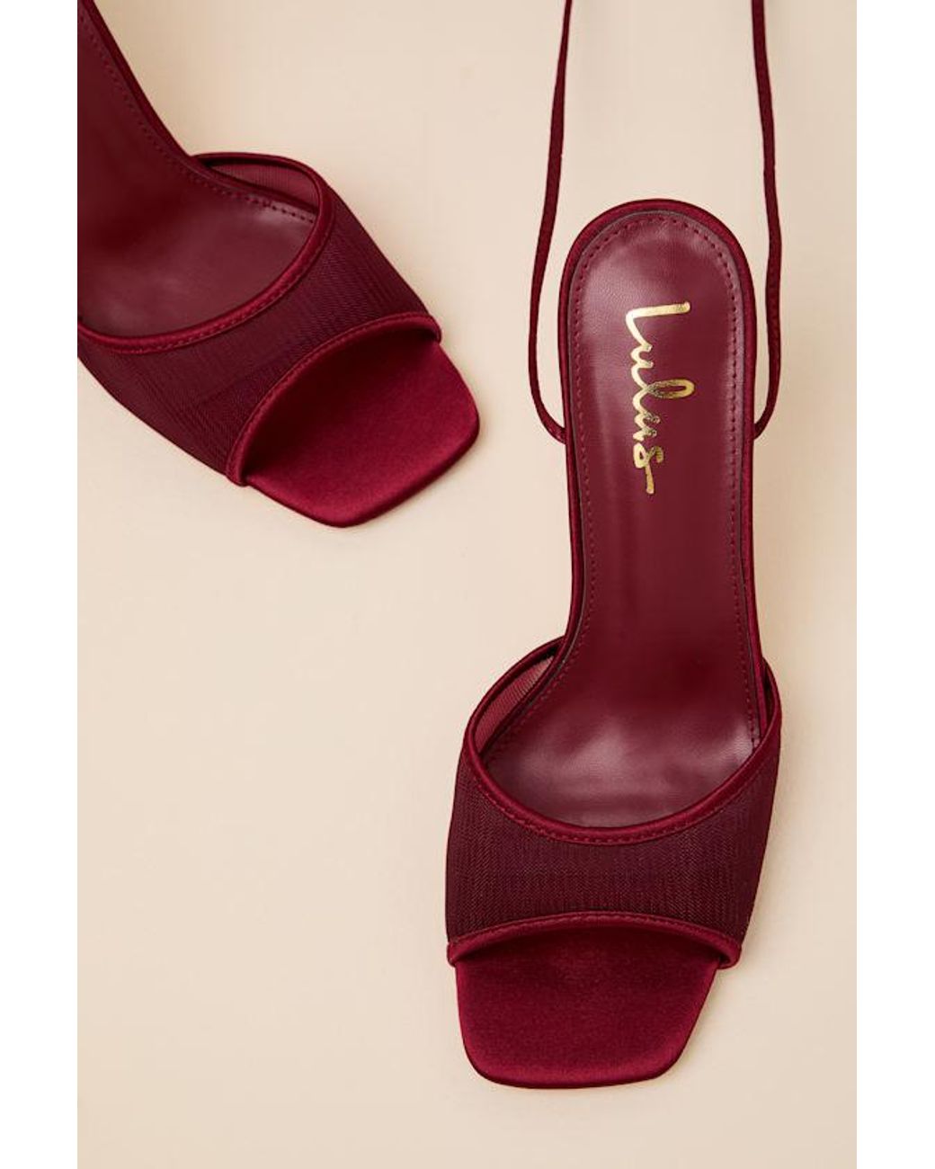 Lulus Pink Harlan Mesh Lace-Up High Heel Sandals