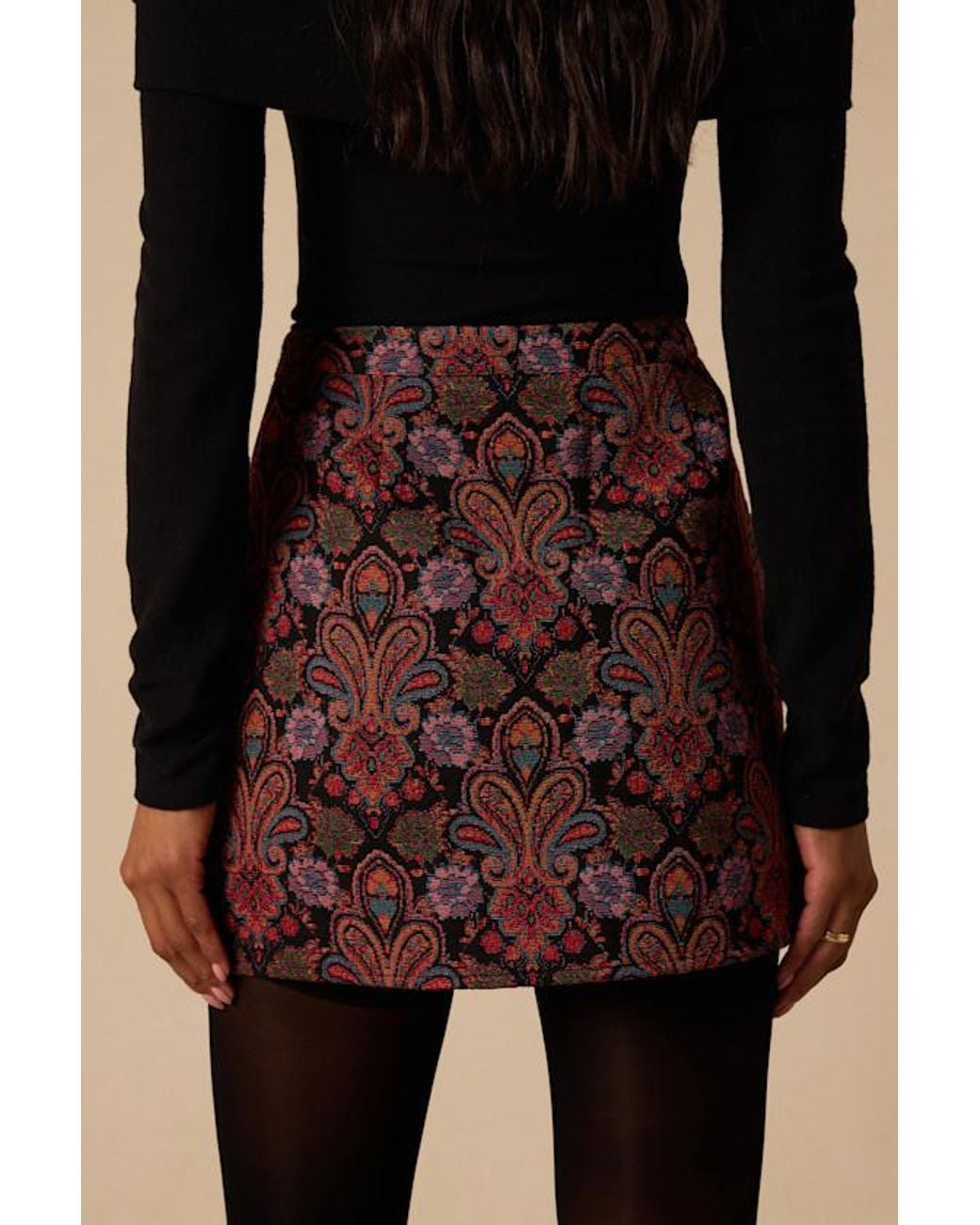 Lulus Black Sanford Multi Mini Skirt