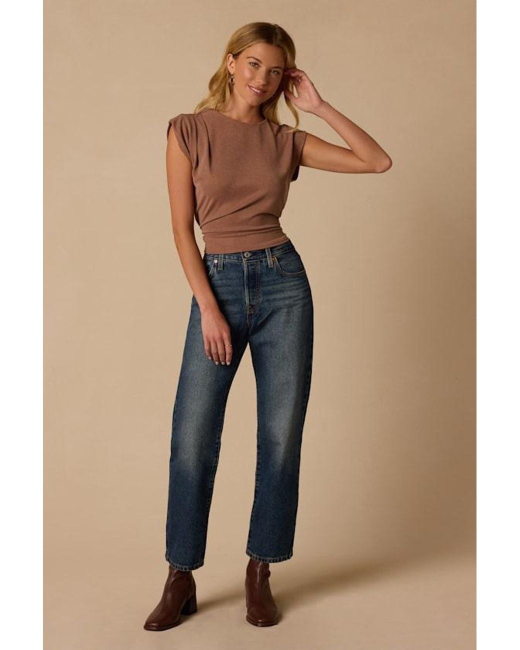 Lulus Brown Chastin Tie-Back Top