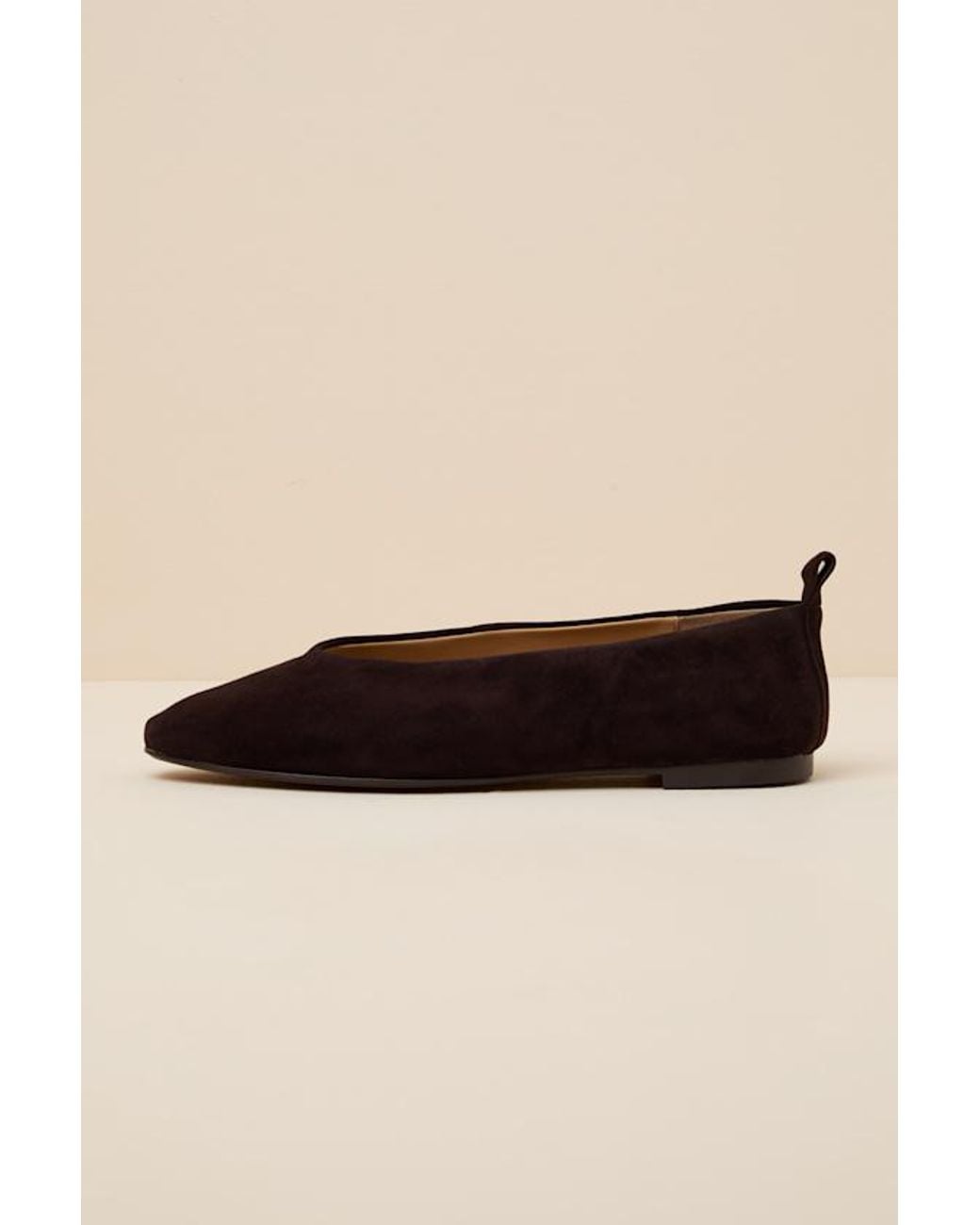 Steve Madden Natural Swanky Chocolate Leather Ballet Flats