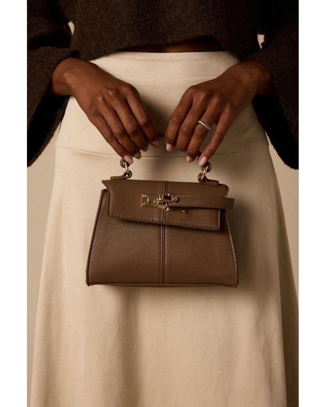 Lulus Brown Wallace Top Handle Handbag