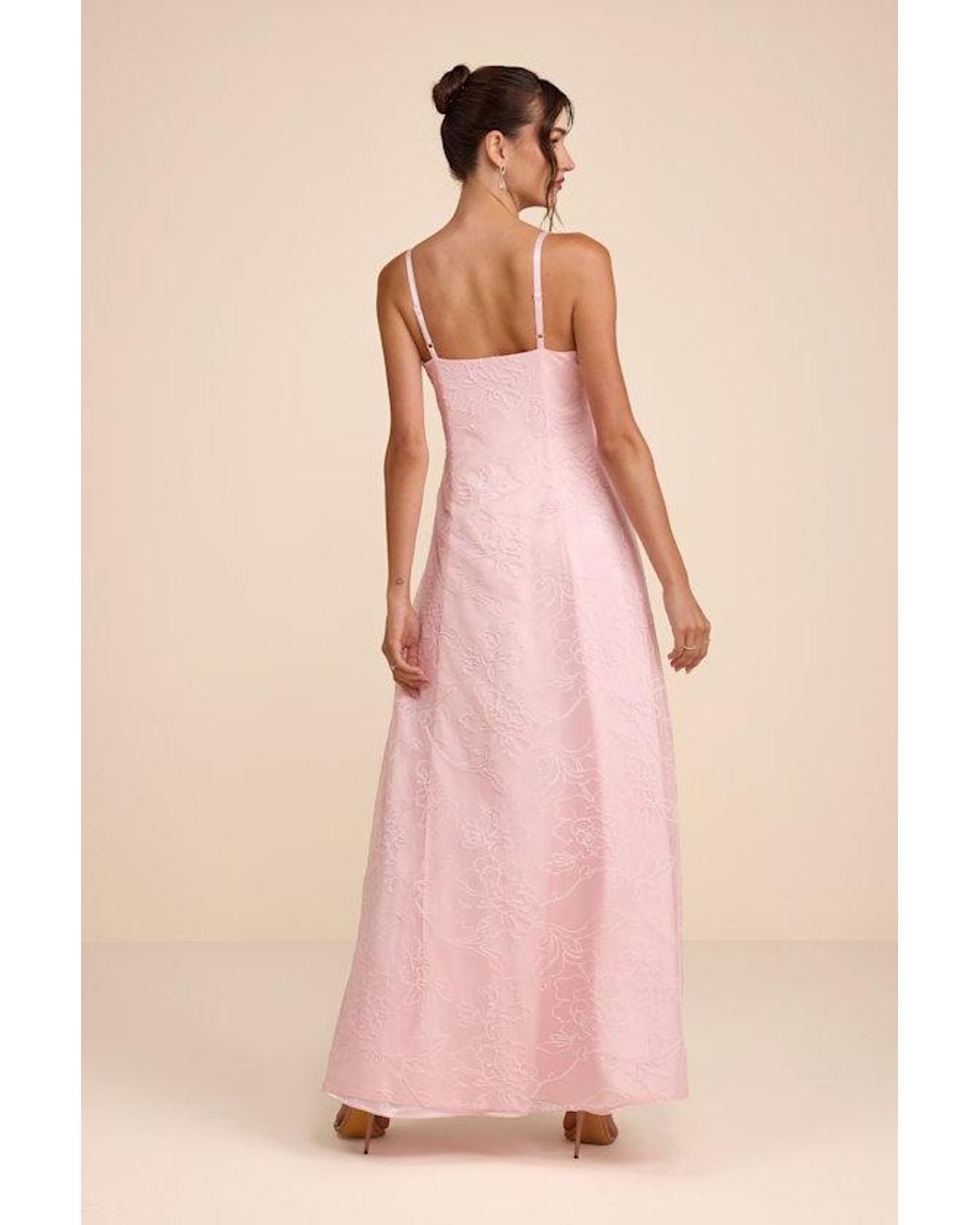 Lulus Pink Mitzie Embroidered Maxi Dress