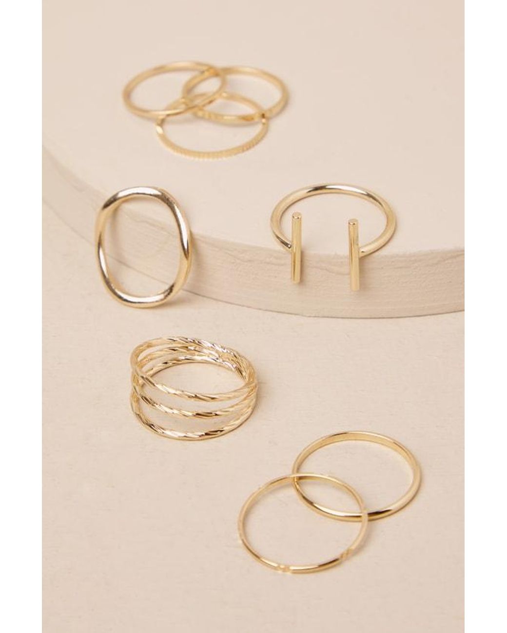 Lulus Natural Girls Night Out Ring Set
