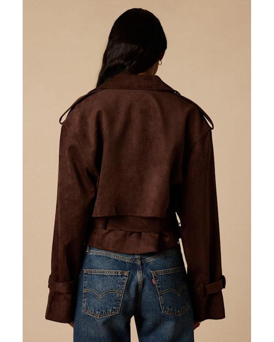 Lulus Blue Hayden Suede Moto Jacket