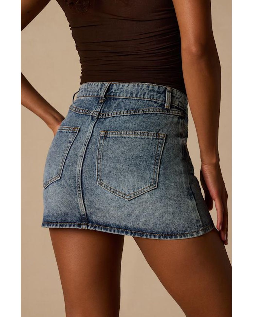 Lulus Blue Alaire Medium Wash Denim High-Rise Mini Skirt