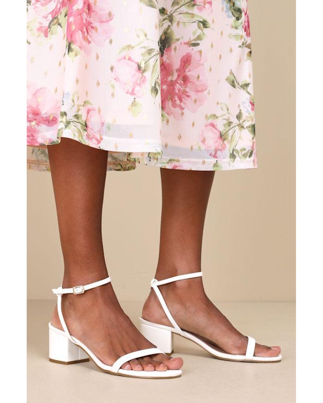 Lulus Pink Julie Ankle Strap Heels