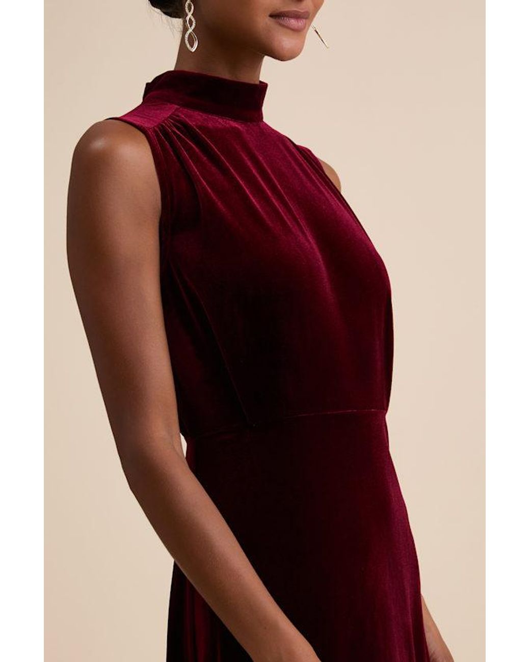 Lulus Black Classic Elegance Velvet Sleeveless Mock Neck Maxi Dress