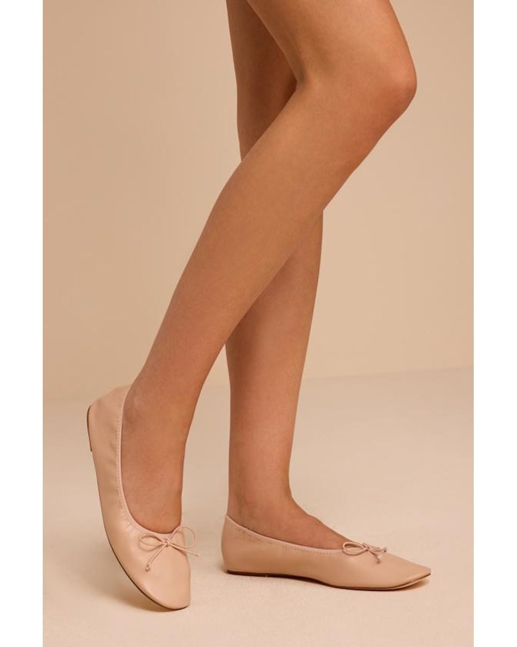 Lulus Natural Marcine Light Nude Ballet Flats