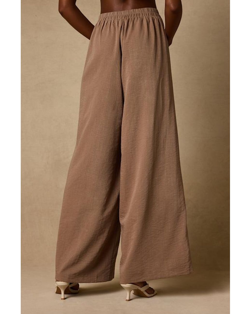 Lulus Natural Cooper Wide-Leg Pants