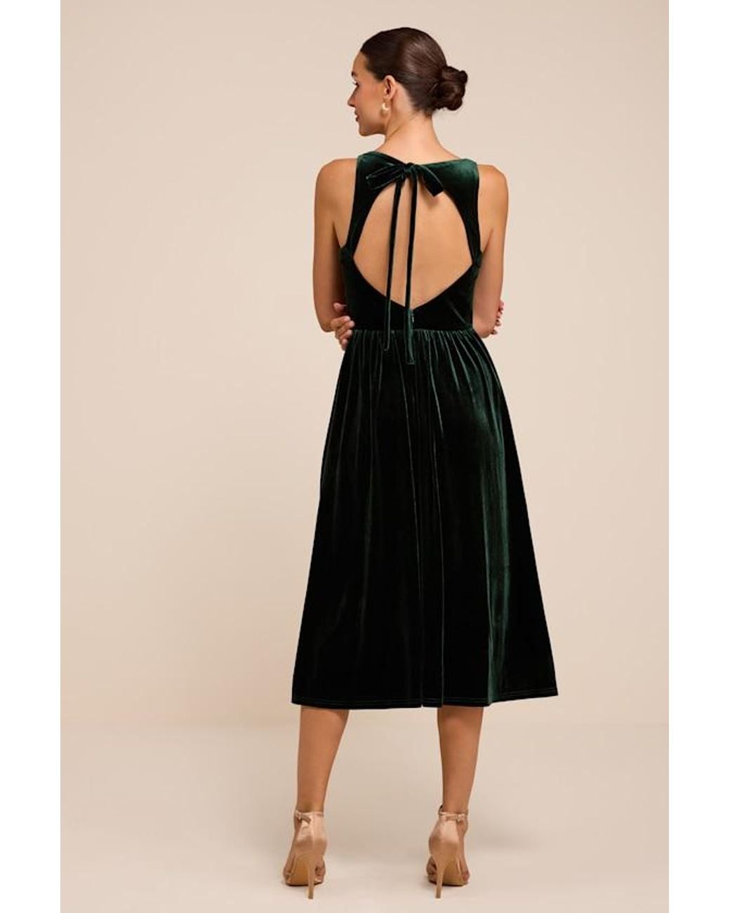 Lulus Black Audrey Velvet Midi Dress