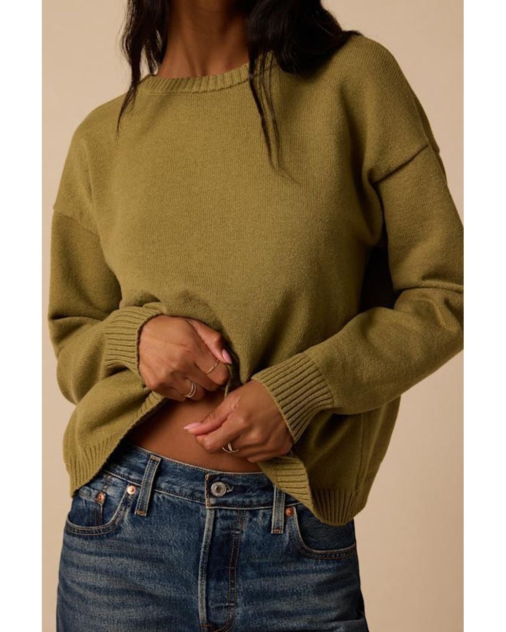 Lulus Green Lyone Cross-Back Sweater