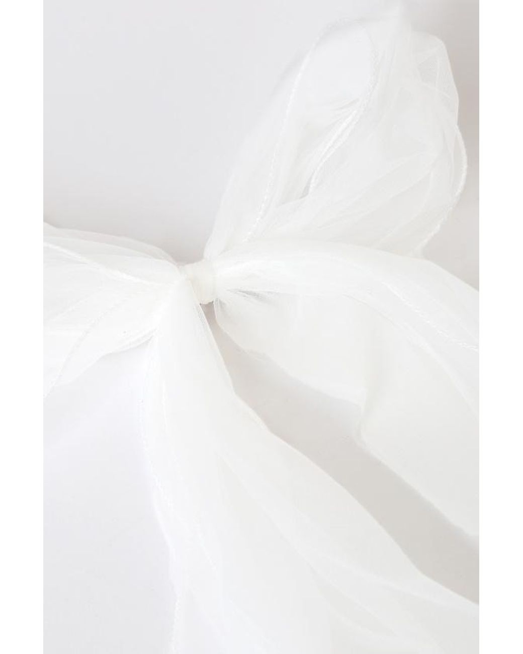 Lulus White My Dearly Beloved Organza Oversized Bow Hair Clip