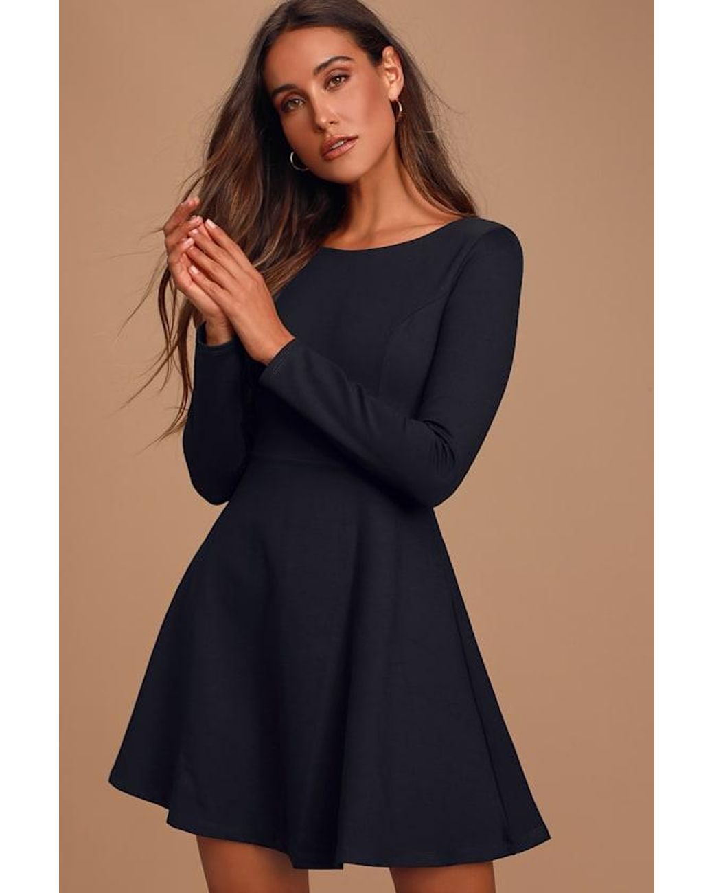 forever chic long sleeve dress Forever Her Long Sleeve Mini Dress White