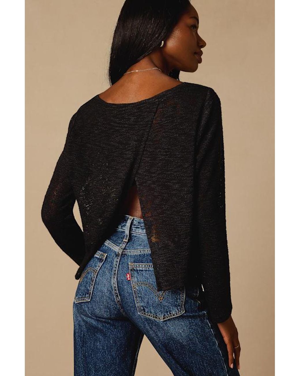Lulus Black Wyatt Cross Back Sweater
