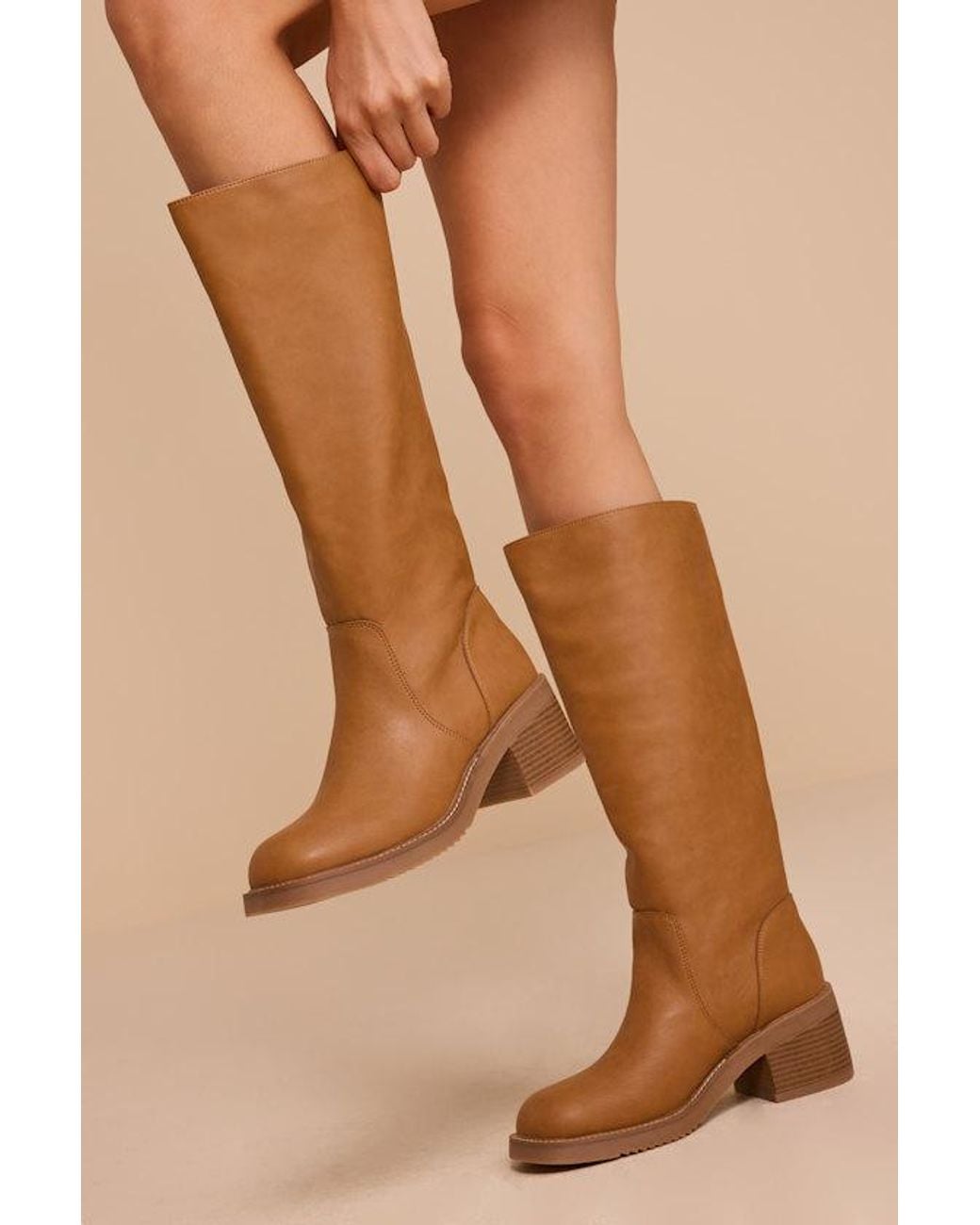 Madden Girl Momentoo Natural Paris Knee-High Boots