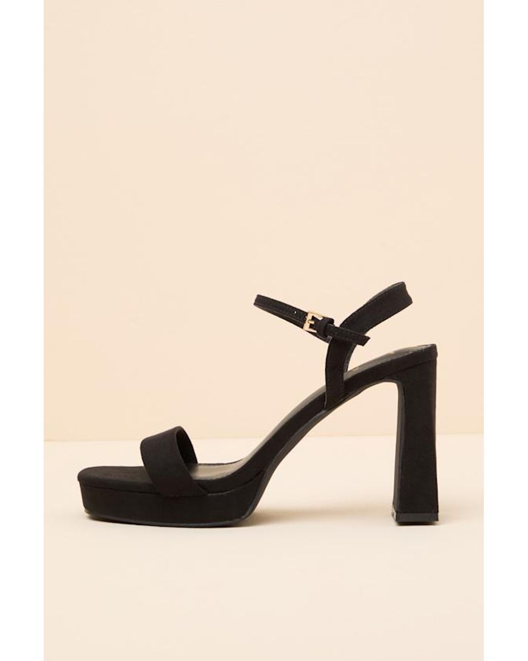 Lulus Black Reeze Platform High Heel Sandals