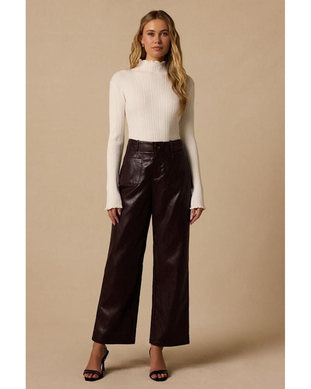 Lulus Natural Markie Faux Leather Pants