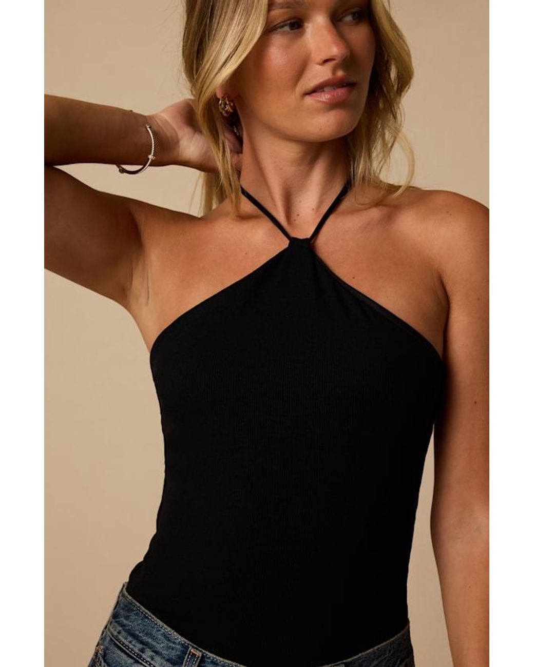 Lulus Blue Delphine Halter Tank Top