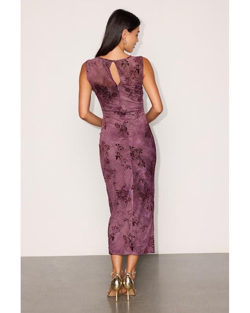 Lulus Red Shane Floral Sleeveless Midi Dress