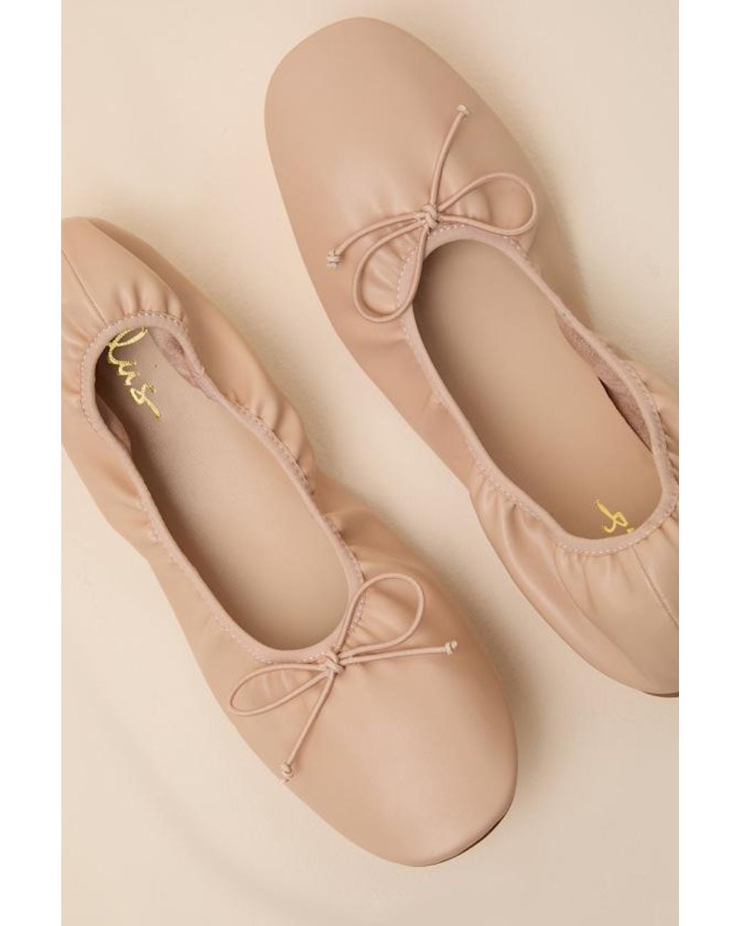 Lulus Natural Marcine Light Nude Ballet Flats