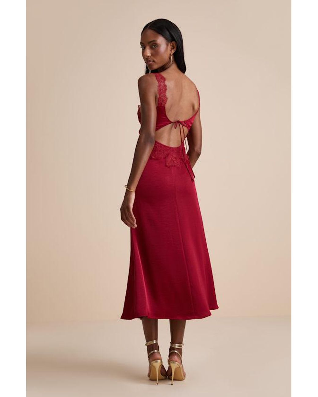 knee length dresses for ladies LulaLife Aliyah Midi – Viscose Midi Dress with Ricrac Trim – Kabana Shop