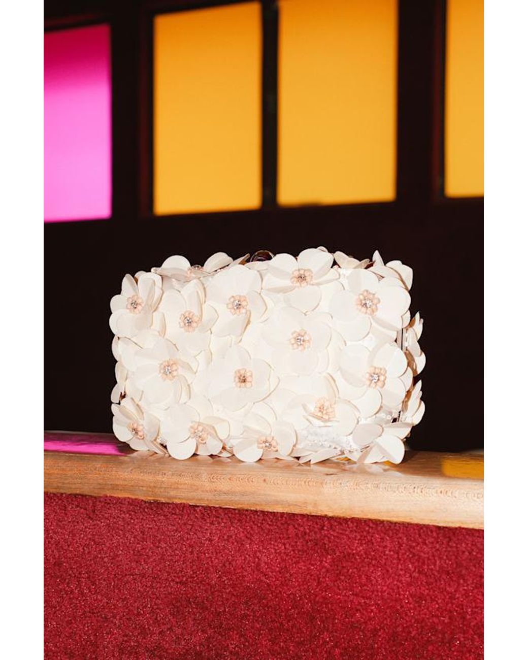 Lulus Natural Blooming Addition Sequin Rhinestone Box Clutch