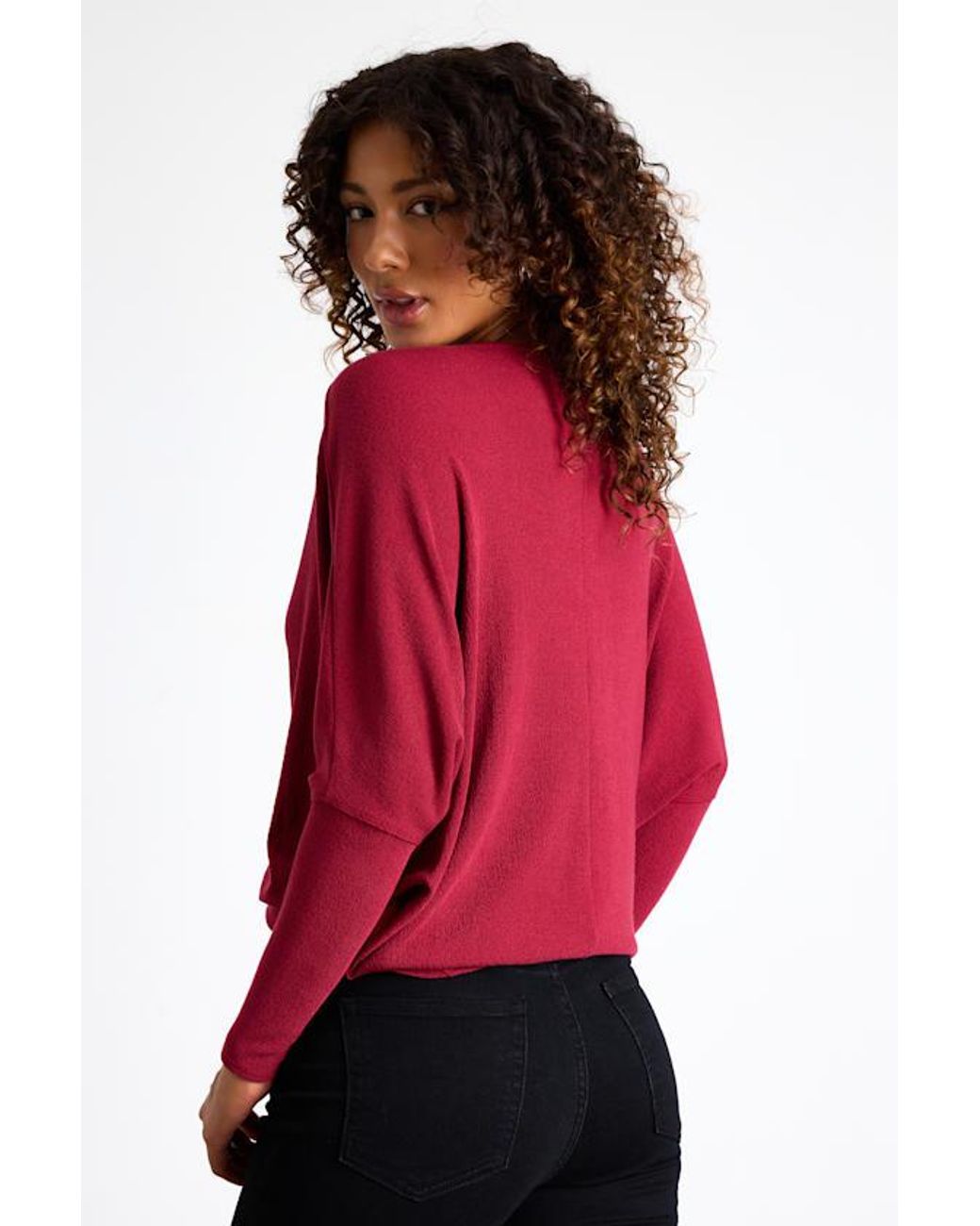 Lulus Basics Red Verla Dolman Sleeve Sweater Top
