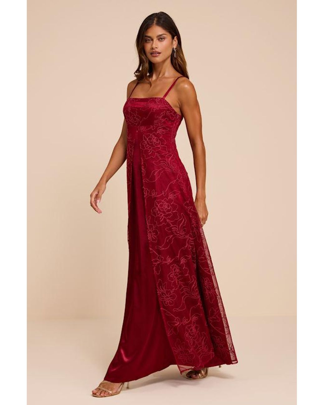 Lulus Mitzie Embroidered Maxi Dress