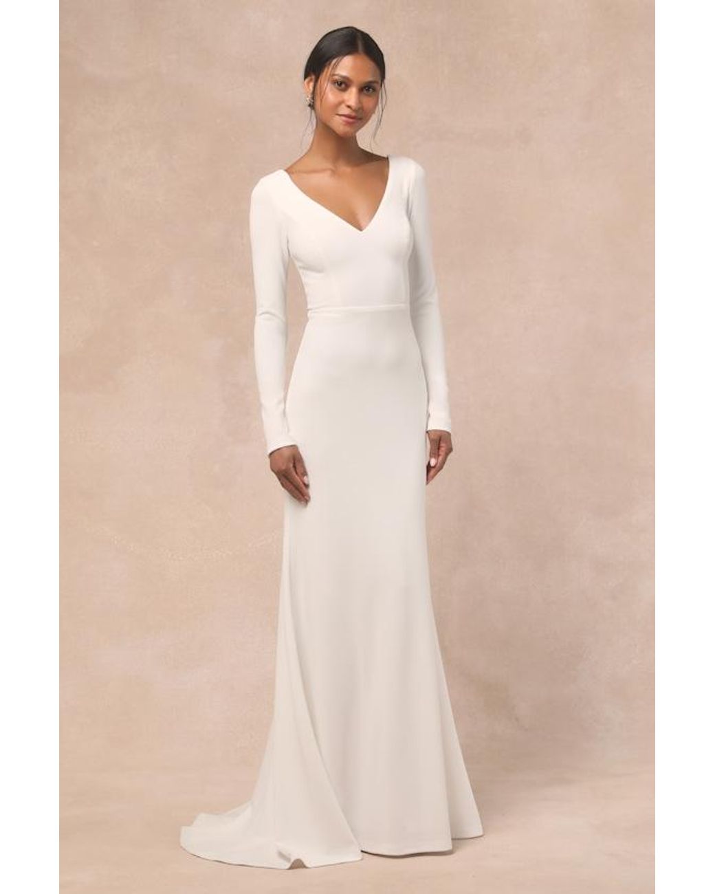 Lulus Natural Feeling Of Forever Long Sleeve Mermaid Maxi Dress