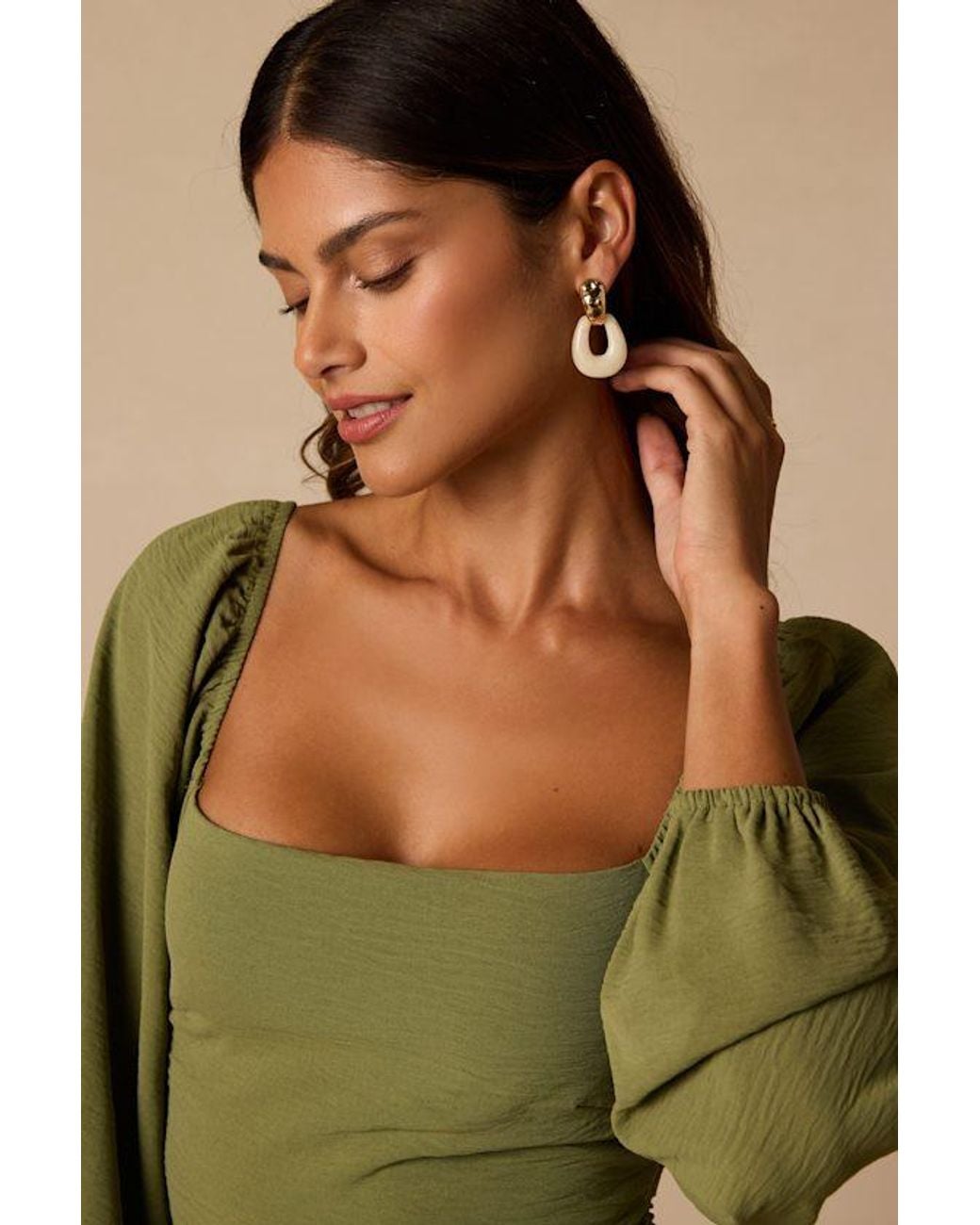 Lulus Brown Ruella Drop Earrings