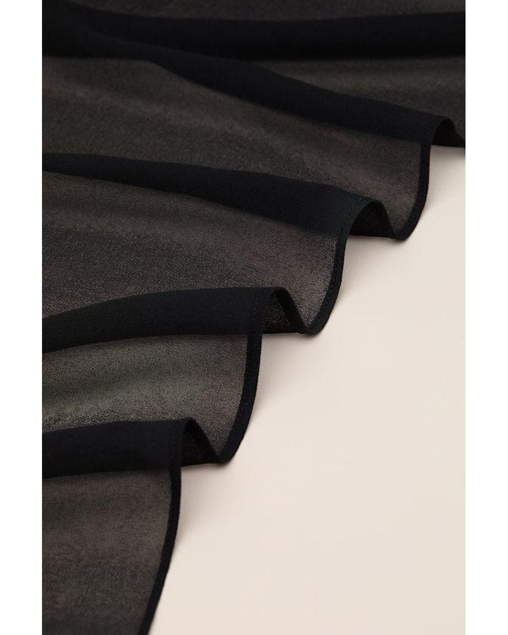 Lulus Black Neave Chiffon Sash Scarf